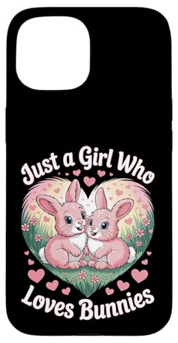 Just a Girl Who Loves Bunnies süßes Kaninchenherz Hülle für iPhone 15 Just a Girl Who Loves Bunnies süßes Kaninchenherz Hülle für iPhone 15 von Bunny Bunny Lovers