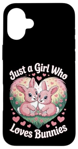 Just a Girl Who Loves Bunnies süßes Kaninchenherz Hülle für iPhone 16 Plus Just a Girl Who Loves Bunnies süßes Kaninchenherz Hülle für iPhone 16 Plus von Bunny Bunny Lovers