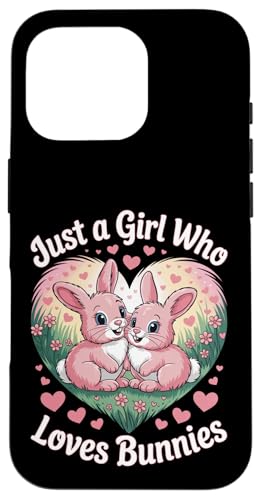 Just a Girl Who Loves Bunnies süßes Kaninchenherz Hülle für iPhone 16 Pro Just a Girl Who Loves Bunnies süßes Kaninchenherz Hülle für iPhone 16 Pro von Bunny Bunny Lovers