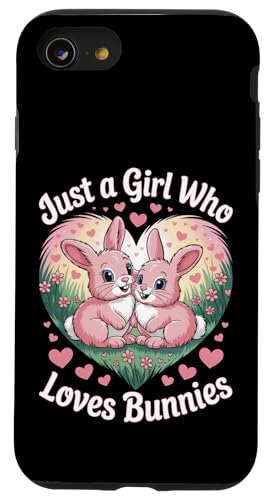 Just a Girl Who Loves Bunnies süßes Kaninchenherz Hülle für iPhone SE (2020) / 7 / 8 von Bunny Bunny Lovers