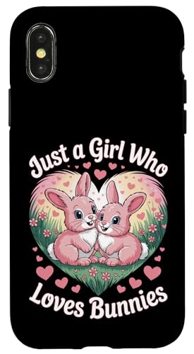 Just a Girl Who Loves Bunnies süßes Kaninchenherz Hülle für iPhone X/XS Just a Girl Who Loves Bunnies süßes Kaninchenherz Hülle für iPhone X/XS von Bunny Bunny Lovers