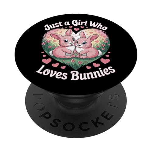 Just a Girl Who Loves Bunnies süßes Kaninchenherz PopSockets Klebender PopGrip Just a Girl Who Loves Bunnies süßes Kaninchenherz PopSockets Klebender PopGrip von Bunny Bunny Lovers