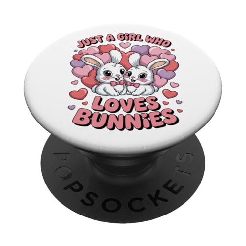 Nur ein Mädchen, das Hasen liebt Süßes Hasenpaar PopSockets Klebender PopGrip von Bunny Bunny Lovers