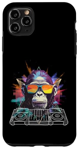 Buntes DJ Mischpult Motiv mit Gorilla & Sonnenbrille Hülle für iPhone 11 Pro Max von Bunte DJ Techno Tiere
