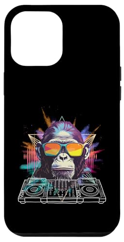 Buntes DJ Mischpult Motiv mit Gorilla & Sonnenbrille Hülle für iPhone 12 Pro Max von Bunte DJ Techno Tiere