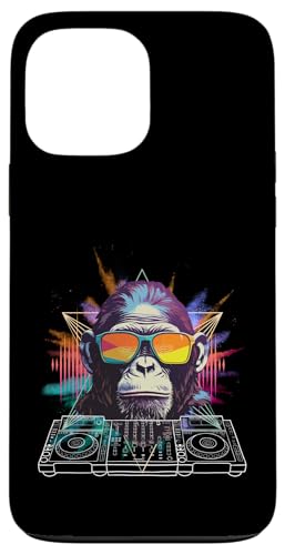 Buntes DJ Mischpult Motiv mit Gorilla & Sonnenbrille Hülle für iPhone 13 Pro Max von Bunte DJ Techno Tiere