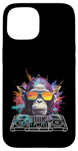 Buntes DJ Mischpult Motiv mit Gorilla & Sonnenbrille Hülle für iPhone 15 Buntes DJ Mischpult Motiv mit Gorilla & Sonnenbrille Hülle für iPhone 15 von Bunte DJ Techno Tiere