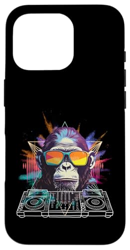 Buntes DJ Mischpult Motiv mit Gorilla & Sonnenbrille Hülle für iPhone 16 Pro Buntes DJ Mischpult Motiv mit Gorilla & Sonnenbrille Hülle für iPhone 16 Pro von Bunte DJ Techno Tiere