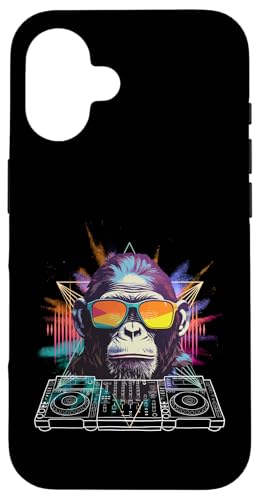 Buntes DJ Mischpult Motiv mit Gorilla & Sonnenbrille Hülle für iPhone 16 Buntes DJ Mischpult Motiv mit Gorilla & Sonnenbrille Hülle für iPhone 16 von Bunte DJ Techno Tiere