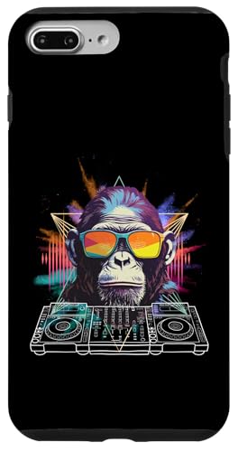 Buntes DJ Mischpult Motiv mit Gorilla & Sonnenbrille Hülle für iPhone 7 Plus/8 Plus von Bunte DJ Techno Tiere