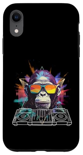 Buntes DJ Mischpult Motiv mit Gorilla & Sonnenbrille Hülle für iPhone XR von Bunte DJ Techno Tiere