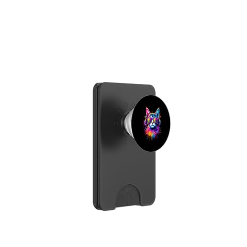 Bunte Katze Mit Kopfhörern PopSockets PopWallet für MagSafe Bunte Katze Mit Kopfhörern PopSockets PopWallet für MagSafe von Bunte Katze Mit Kopfhörern Designs
