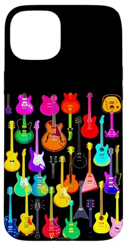Bunte Gitarre Hülle für iPhone 15 Plus von Buntes Gitarrendesign