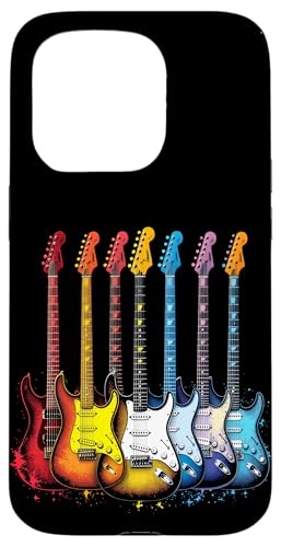 Bunte Gitarre Hülle für iPhone 15 Pro von Buntes Gitarrendesign