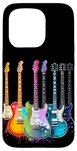 Bunte Gitarre Hülle für iPhone 15 Pro von Buntes Gitarrendesign