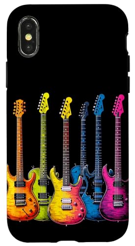 Bunte Gitarre Hülle für iPhone X/XS von Buntes Gitarrendesign