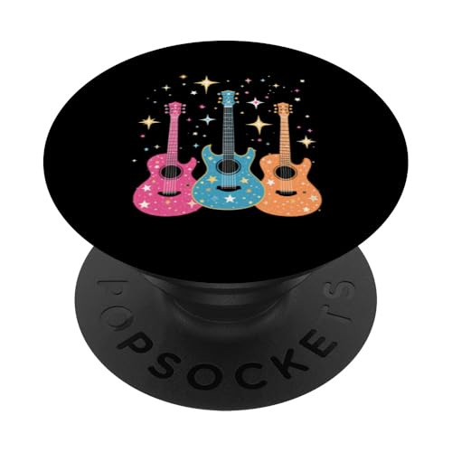 Bunte Gitarre PopSockets Klebender PopGrip Bunte Gitarre PopSockets Klebender PopGrip von Buntes Gitarrendesign