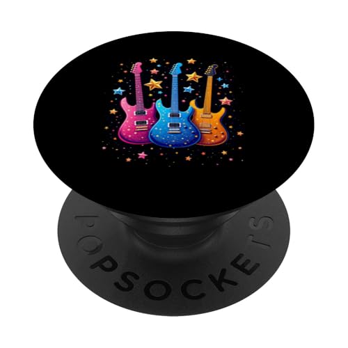 Bunte Gitarre PopSockets Klebender PopGrip Bunte Gitarre PopSockets Klebender PopGrip von Buntes Gitarrendesign