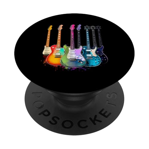 Bunte Gitarre PopSockets Klebender PopGrip Bunte Gitarre PopSockets Klebender PopGrip von Buntes Gitarrendesign