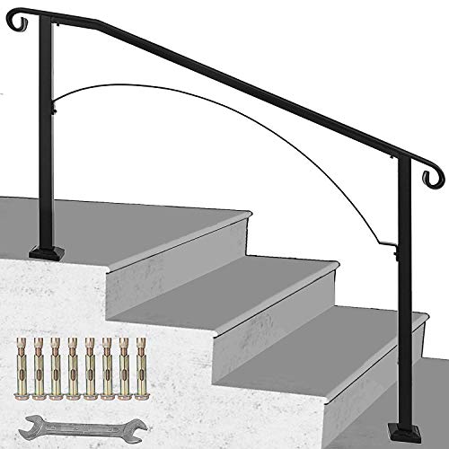 BuoQua Handläufe Schwarz Treppengeländer Geländer Leiter Handläufe Leiter Handlauf Geländer für drinnen und draußen BuoQua Handläufe Schwarz Treppengeländer Geländer Leiter Handläufe Leiter Handlauf Geländer für drinnen und draußen von BuoQua