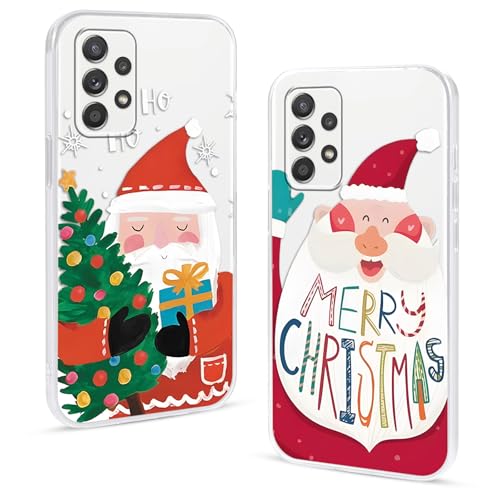 Buoluoioir 2 Stück Handyhülle für Samsung Galaxy A52 / A52s 5G Durchsichtig Hülle Weihnachten, Christmas Case mit Weihnachtsmann Aesthetic Muster Weihnachts, Dünn Weich Transparent TPU Schutzhülle Buoluoioir 2 Stück Handyhülle für Samsung Galaxy A52 / A52s 5G Durchsichtig Hülle Weihnachten, Christmas Case mit Weihnachtsmann Aesthetic Muster Weihnachts, Dünn Weich Transparent TPU Schutzhülle von Buoluoioir