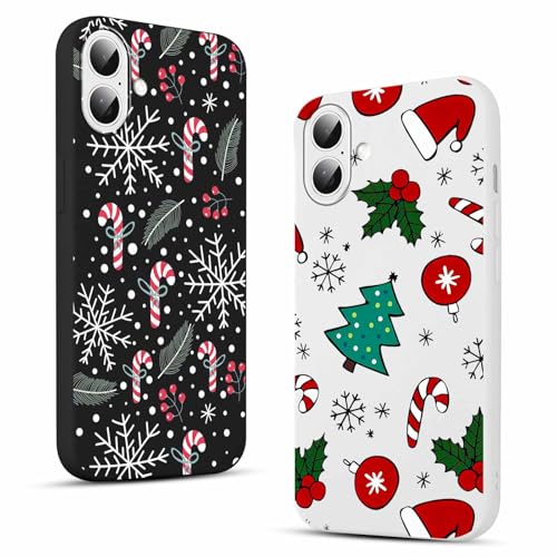 Buoluoioir 2 Stück Handyhülle für iPhone 16 Hülle Weihnachten, Christmas Case mit Weihnachtsstock Aesthetic Muster für Weihnachts Mädchen Girls, Ultra Dünn Weich Silikon Schutzhülle Buoluoioir 2 Stück Handyhülle für iPhone 16 Hülle Weihnachten, Christmas Case mit Weihnachtsstock Aesthetic Muster für Weihnachts Mädchen Girls, Ultra Dünn Weich Silikon Schutzhülle von Buoluoioir