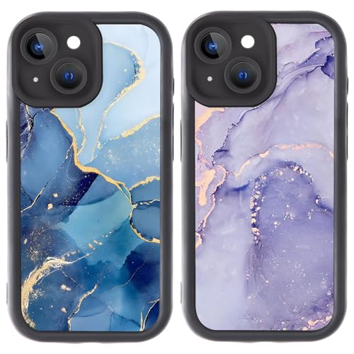 Buoluoioir 2 Stück für iPhone 14 6,1" Hülle, Handyhülle mit Marble Blau Lila Muster Aesthetic Motiv Elegant Mädchen Frauen Case mit Kameraschutz, Braun Silikon Weich TPU Stoßfest Schutzhülle Cover Buoluoioir 2 Stück für iPhone 14 6,1" Hülle, Handyhülle mit Marble Blau Lila Muster Aesthetic Motiv Elegant Mädchen Frauen Case mit Kameraschutz, Braun Silikon Weich TPU Stoßfest Schutzhülle Cover von Buoluoioir