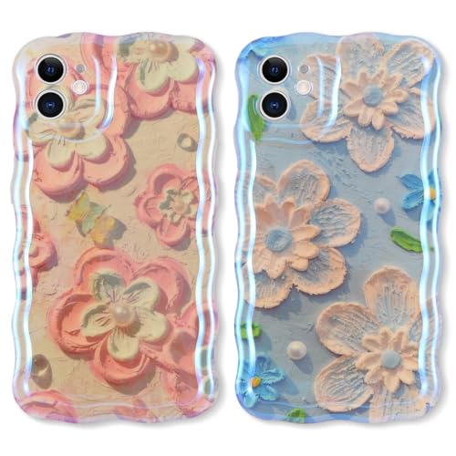 Buoluoioir 2 stück Handyhülle für Apple iPhone 11 6,1", Blumen Hülle lustiges Funny Hülle Süßes Bemaltes Muster Aesthetic Design Schutzhülle Slim Stoßfest Kratzfest Case,3 Buoluoioir 2 stück Handyhülle für Apple iPhone 11 6,1", Blumen Hülle lustiges Funny Hülle Süßes Bemaltes Muster Aesthetic Design Schutzhülle Slim Stoßfest Kratzfest Case,3 von Buoluoioir