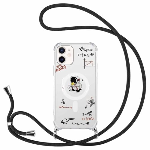 Buoluoioir Handykette Hülle mit Band für Apple iPhone 12 6,1" Handyhülle,Astronaut Mädchen Aesthetic Design Kette Magnetische Case mit Kordel zum Umhängen Schutzhülle Cover Schnur Buoluoioir Handykette Hülle mit Band für Apple iPhone 12 6,1" Handyhülle,Astronaut Mädchen Aesthetic Design Kette Magnetische Case mit Kordel zum Umhängen Schutzhülle Cover Schnur von Buoluoioir