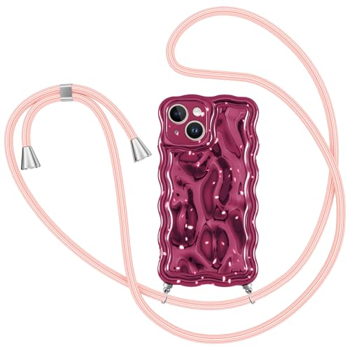 Buoluoioir Handykette Hülle mit Kette für Apple iPhone 13 6,1" Handyhülle,Funkelnd Wellen Lockige Mädchen Aesthetic Design Necklace Case mit Kordel zum Umhängen Silikon Schutzhülle Cover Schnur,2 Buoluoioir Handykette Hülle mit Kette für Apple iPhone 13 6,1" Handyhülle,Funkelnd Wellen Lockige Mädchen Aesthetic Design Necklace Case mit Kordel zum Umhängen Silikon Schutzhülle Cover Schnur,2 von Buoluoioir