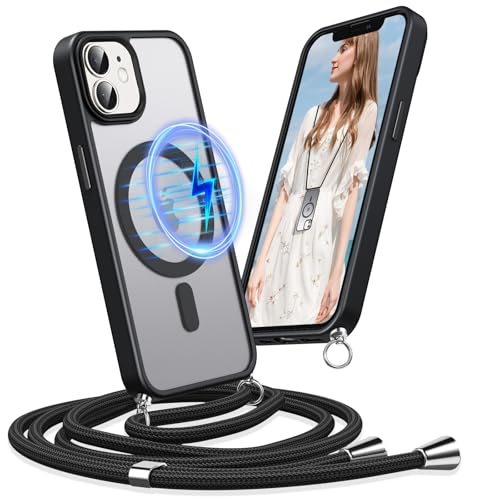 Buoluoioir Handykette für Apple iPhone 11 Hülle mit Band, Kompatibel mit MagSafe, Handyhülle Silikon mit Kette Kordel zum Umhängen Kordel TPU Case für iPhone 11 6.1",Schwarz Buoluoioir Handykette für Apple iPhone 11 Hülle mit Band, Kompatibel mit MagSafe, Handyhülle Silikon mit Kette Kordel zum Umhängen Kordel TPU Case für iPhone 11 6.1",Schwarz von Buoluoioir