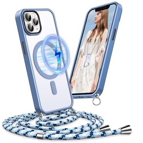 Buoluoioir Handykette für Apple iPhone 11 Pro Hülle mit Band, Kompatibel mit MagSafe, Handyhülle Silikon mit Kette Kordel zum Umhängen Kordel TPU Case für iPhone 11 Pro 5.8",Blau Buoluoioir Handykette für Apple iPhone 11 Pro Hülle mit Band, Kompatibel mit MagSafe, Handyhülle Silikon mit Kette Kordel zum Umhängen Kordel TPU Case für iPhone 11 Pro 5.8",Blau von Buoluoioir