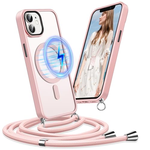 Buoluoioir Handykette für Apple iPhone 12/12 Pro Hülle mit Band, Kompatibel mit MagSafe, Handyhülle Silikon mit Kette Kordel zum Umhängen Kordel TPU Case für iPhone 12/iPhone 12 Pro 6.1",Rosa Buoluoioir Handykette für Apple iPhone 12/12 Pro Hülle mit Band, Kompatibel mit MagSafe, Handyhülle Silikon mit Kette Kordel zum Umhängen Kordel TPU Case für iPhone 12/iPhone 12 Pro 6.1",Rosa von Buoluoioir