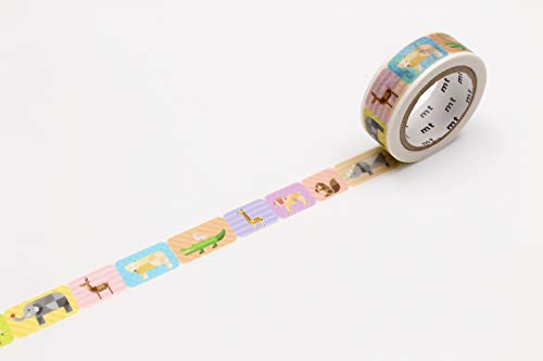 MT Washi-Kreppband mit geometrischen Tieren, 1 Rolle MT Washi-Kreppband mit geometrischen Tieren, 1 Rolle von Buosha