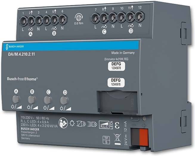 BJ Dimmaktor 4-fach REG DA/M.4.210.2.11 Busch-free@home REG-Aktoren BJ Dimmaktor 4-fach REG DA/M.4.210.2.11 Busch-free@home REG-Aktoren von Busch-Jaeger Elektro GmbH
