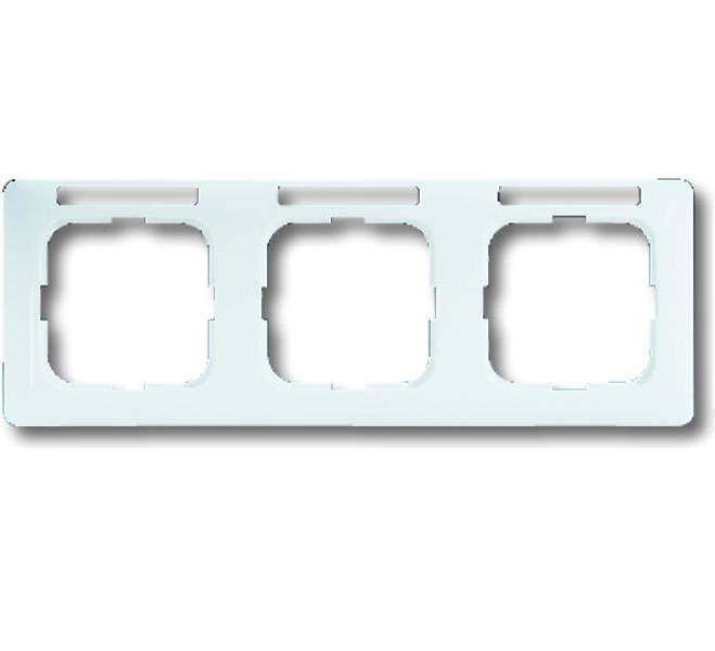 BJ Reflex SI Linear Rahmen 1733NSKA-214 mit Schriftfeld 3fach alpinweiss waag von Busch-Jaeger Elektro GmbH