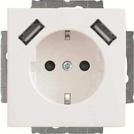 BJ Schuko/USB Steckdose 20 EUCB2USB-84 solo Busch-USB-Ladestation studioweiß BJ Schuko/USB Steckdose 20 EUCB2USB-84 solo Busch-USB-Ladestation studioweiß von Busch-Jaeger Elektro GmbH
