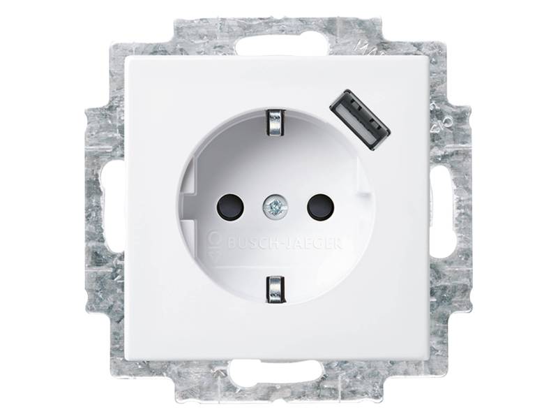 BJ Schuko/USB-Steckdose 20 EUCB2USB-914 Busch-Balance SI USB-Ladestation alpinws von Busch-Jaeger Elektro GmbH