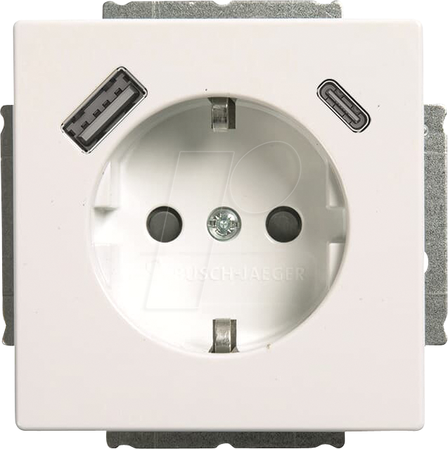 BJ 20EUUSBAC-44G - Schutzkontakt-/USB-A+C Steckdose Safety+ von Busch-Jaeger