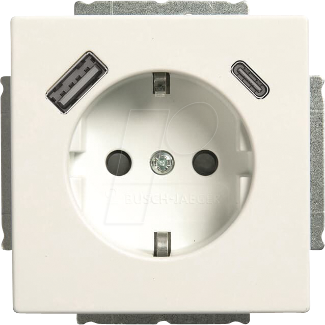 BJ 20EUUSBAC-44M - Schutzkontakt-/USB-A+C Steckdose Safety+ von Busch-Jaeger