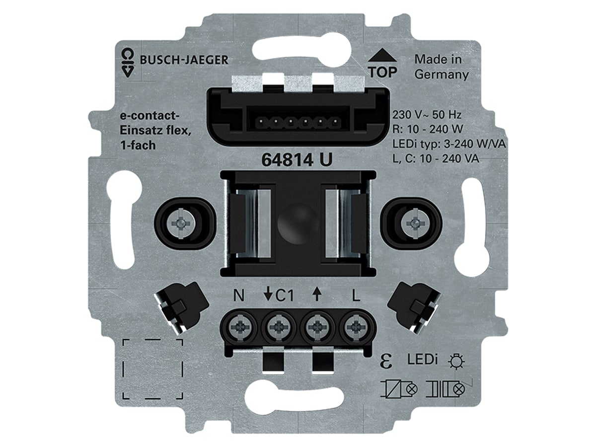 BUSCH-JAEGER e-contact-Einsatz flex 64814 U, 1-fach von Busch-Jaeger