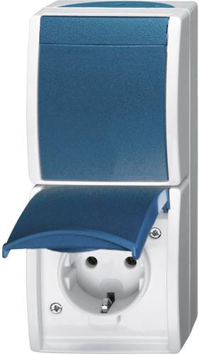 Busch-Jaeger 2601/6/20 EW-53 Feuchtraum-Schalterprogramm Schalter/Steckdosen Kombination Ocean Aufpu Busch-Jaeger 2601/6/20 EW-53 Feuchtraum-Schalterprogramm Schalter/Steckdosen Kombination Ocean Aufpu von Busch-Jaeger