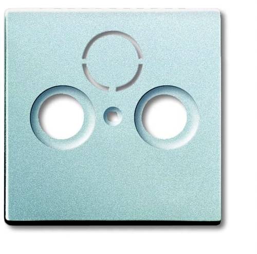 Busch-Jaeger Abdeckung SAT-Steckdose Aluminium, Weißaluminium (RAL 9006) 2CKA001724A4262 von Busch-Jaeger