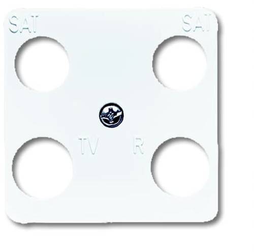 Busch-Jaeger Abdeckung SAT-Steckdose Weiß, Reinweiß (RAL 9010) 2CKA001753A8642 von Busch-Jaeger