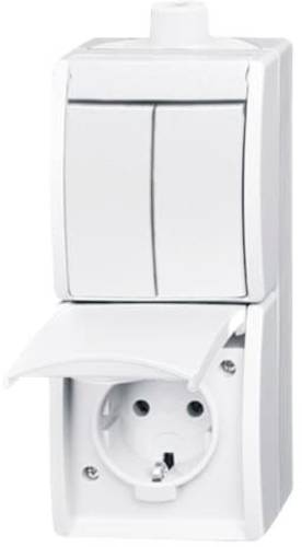 Busch-Jaeger Einsatz Schutzkontakt-Steckdose Reinweiß (RAL 9010), Weiß 2CKA001684A0328 von Busch-Jaeger