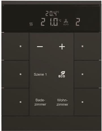 Busch-Jaeger HVAC-Slave-Gerät 6fach, BE, sw, matt SBS/U6.0.11-885 (2CKA006330A0034) von Busch-Jaeger