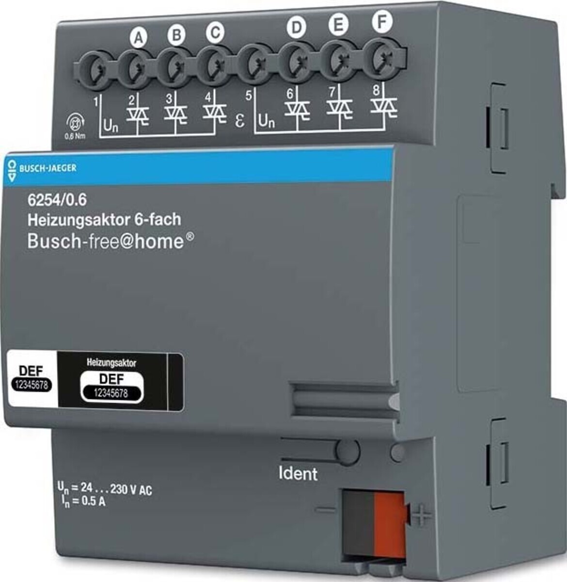 Busch-Jaeger Heizungsaktor 6-fach 6254/0.6 2CKA006220A0025 Busch-Jaeger Heizungsaktor 6-fach 6254/0.6 2CKA006220A0025 von Busch-Jaeger