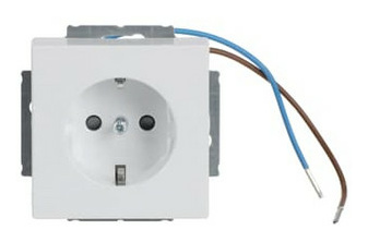 Busch-Jaeger SCHUKO® Steckdosen-Einsatz steplight® 20 EUCBLI-84, studioweiß von Busch-Jaeger
