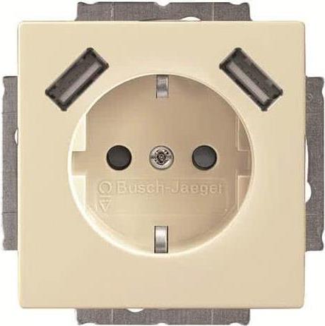 Busch-Jaeger SCHUKO-2x USB Steckdose 20 EUCB2USB-82 (2CKA002011A6269) von Busch-Jaeger