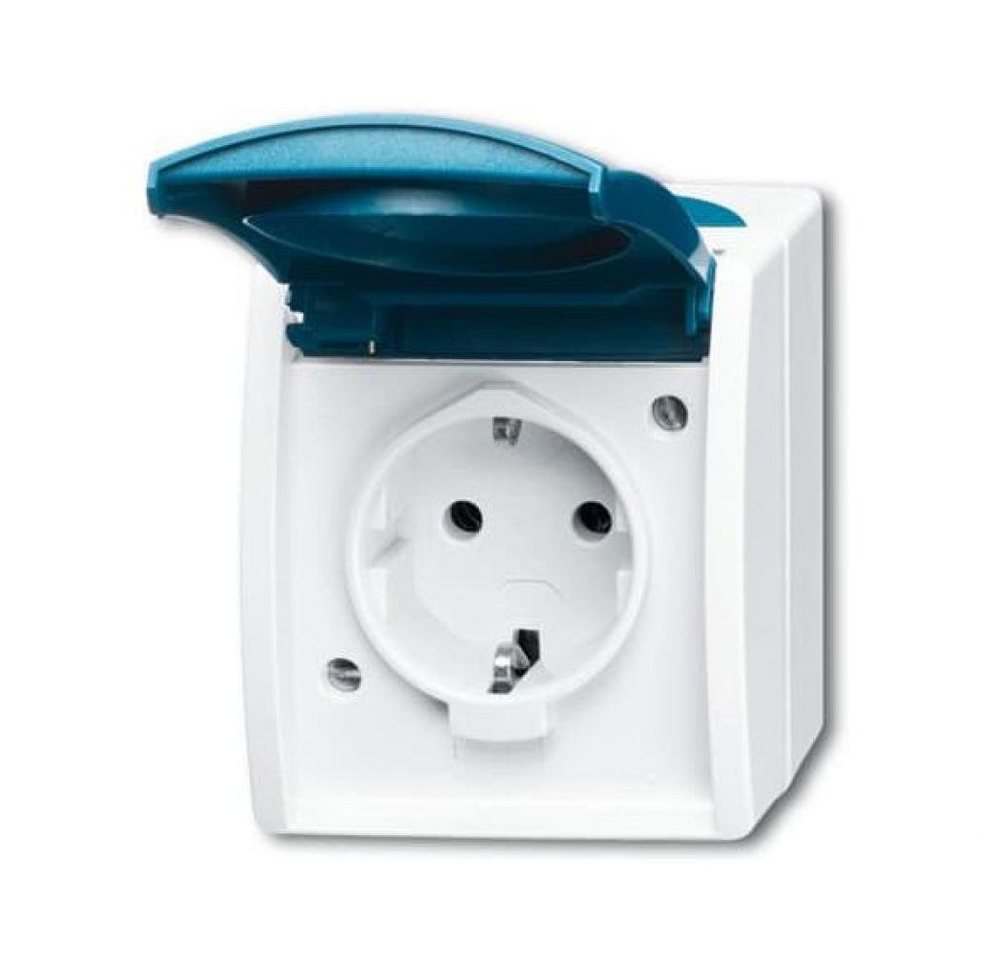 Busch-Jaeger Verteiler Busch-Jaeger 20 EW-53, SCHUKO® Steckdose mit Klappdeckel von Busch-Jaeger